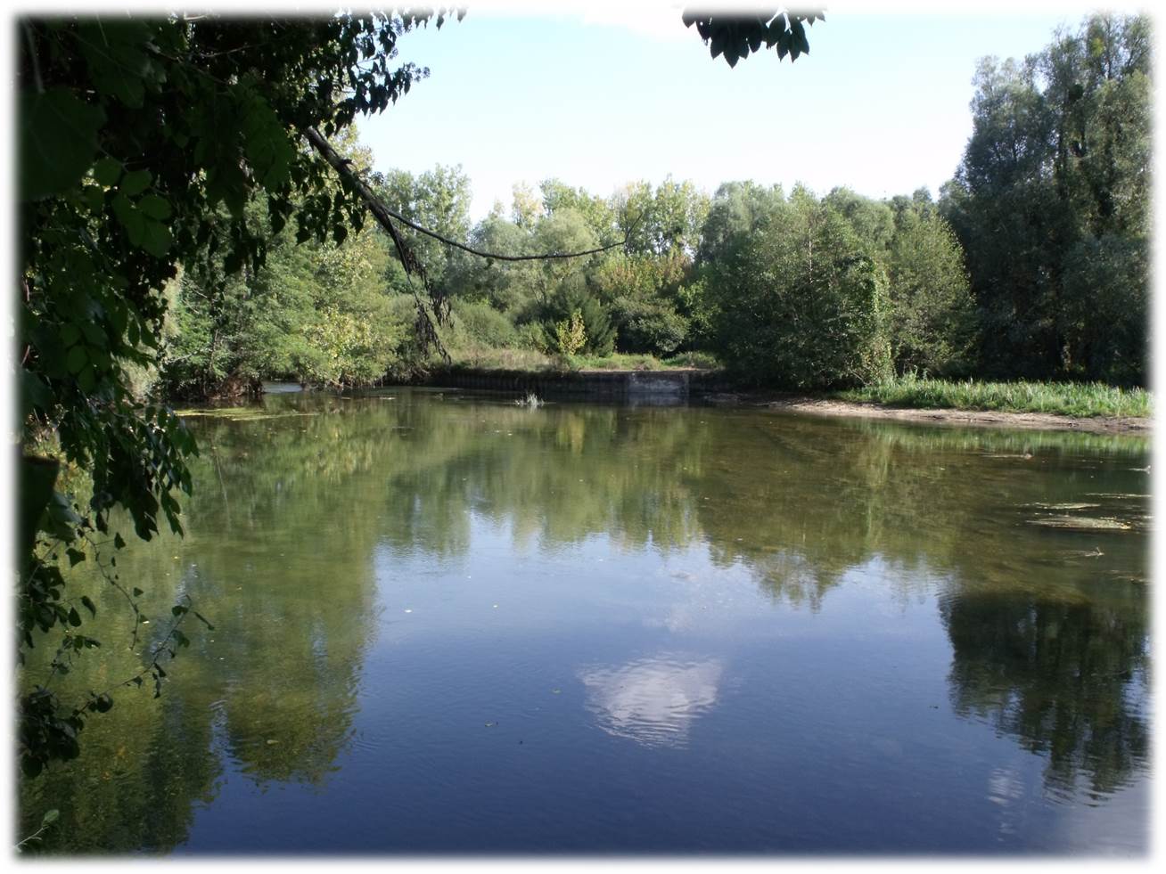 Le déversoir de la Vallée après effacement de l'ouvrage à Fontenay sur Loing (45)