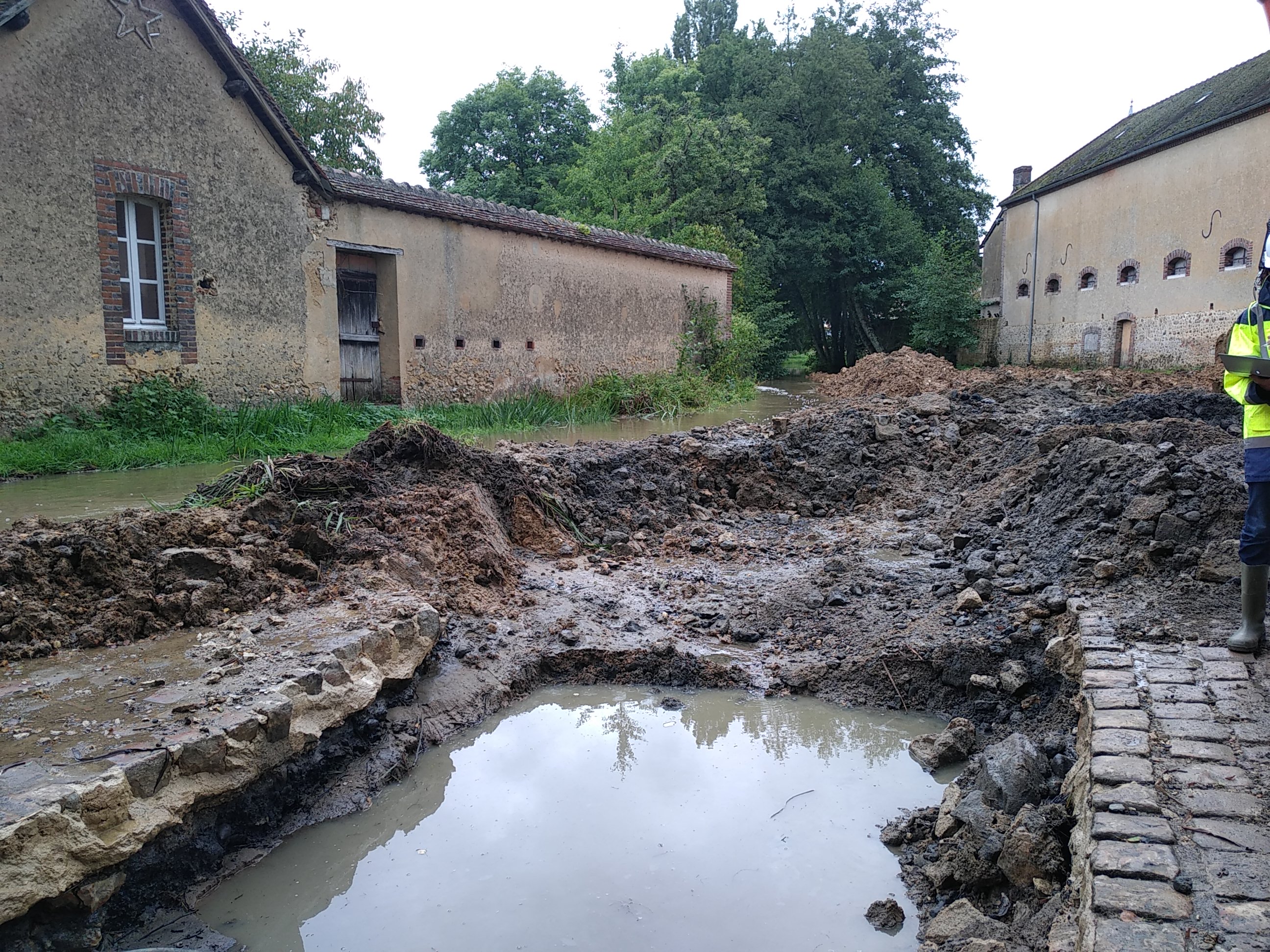 Pendant la création du gué