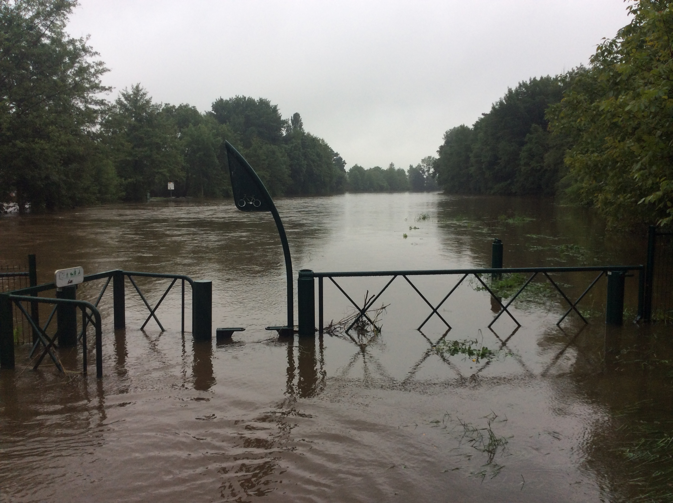 La prairie avant les travaux - Inondation du 02/06/2016