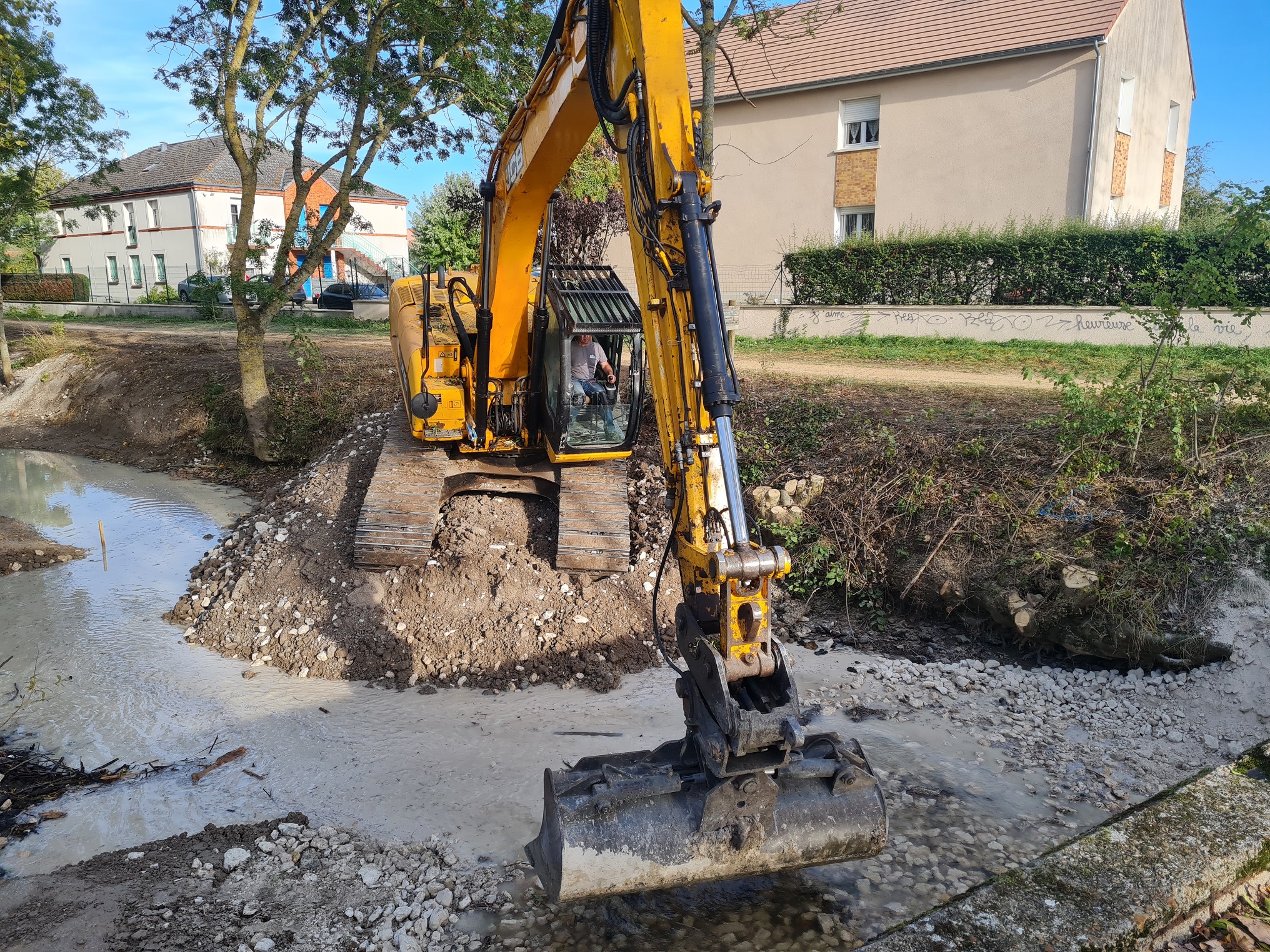 Mise en forme des banquettes à Châlette-sur-Loing